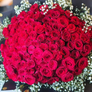 Red big bouquet